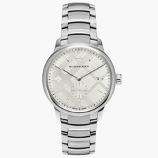 Brand New Burberry The Classic BU10004 Stainless Steel Silver dial Men's Watch