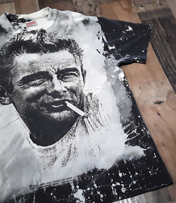 90s ONEITA JAMES DEAN USA 製 Archive Y2k Vintage Mosquitohead James Dean T-Shirt Adult XL Grey USA Rare