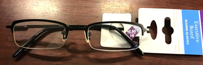 Reading GlassesNew,Save 66% Off ,Men-Women's Executive Board Style, Power+2.50,