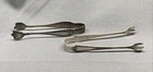 Lot 2 Pair Sterling 925 Silver Claw Sugar Tongs Monogram Signed Towle Antique