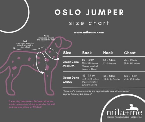 Mila+me 'OSLO' Designer Dog Jumper For GREAT DANE - Picture 11 of 11