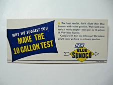 1950 era Blue Sunoco Gasoline Blotter