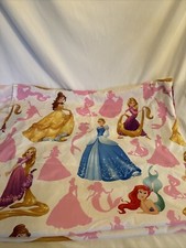 Disney Princesses Twin Bed Sheet Flat Pink Little Mermaid Cinderella