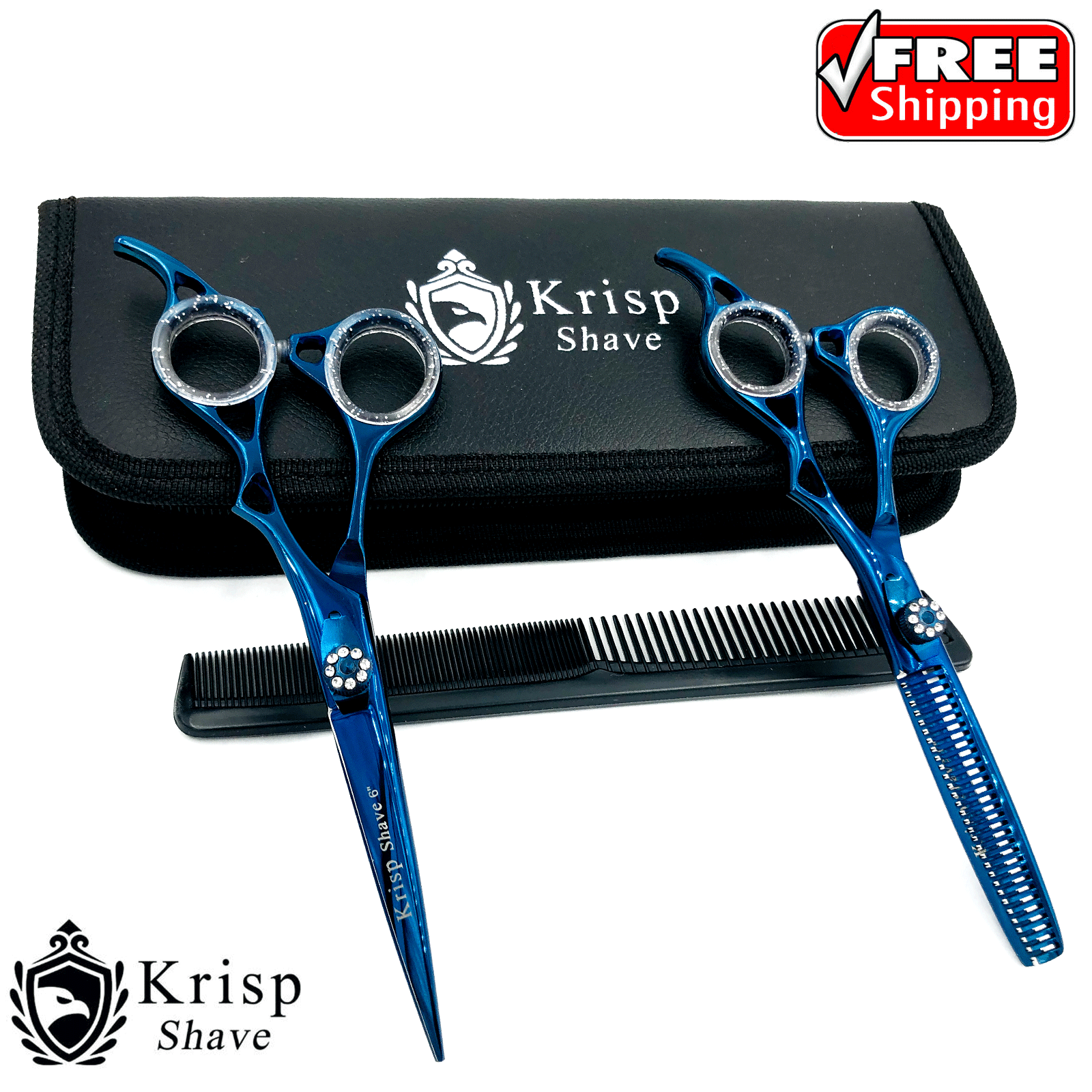 NEW MEN WOMEN HAIR CUTTING HAIR DRESSER SCISSORS KIT FOR BARBER SALON BLUE (6 NEW MEN WOMEN HAIR CUTTING HAIR DRESSER SCISSORS KIT FOR BARBER SALON BLUE (6
