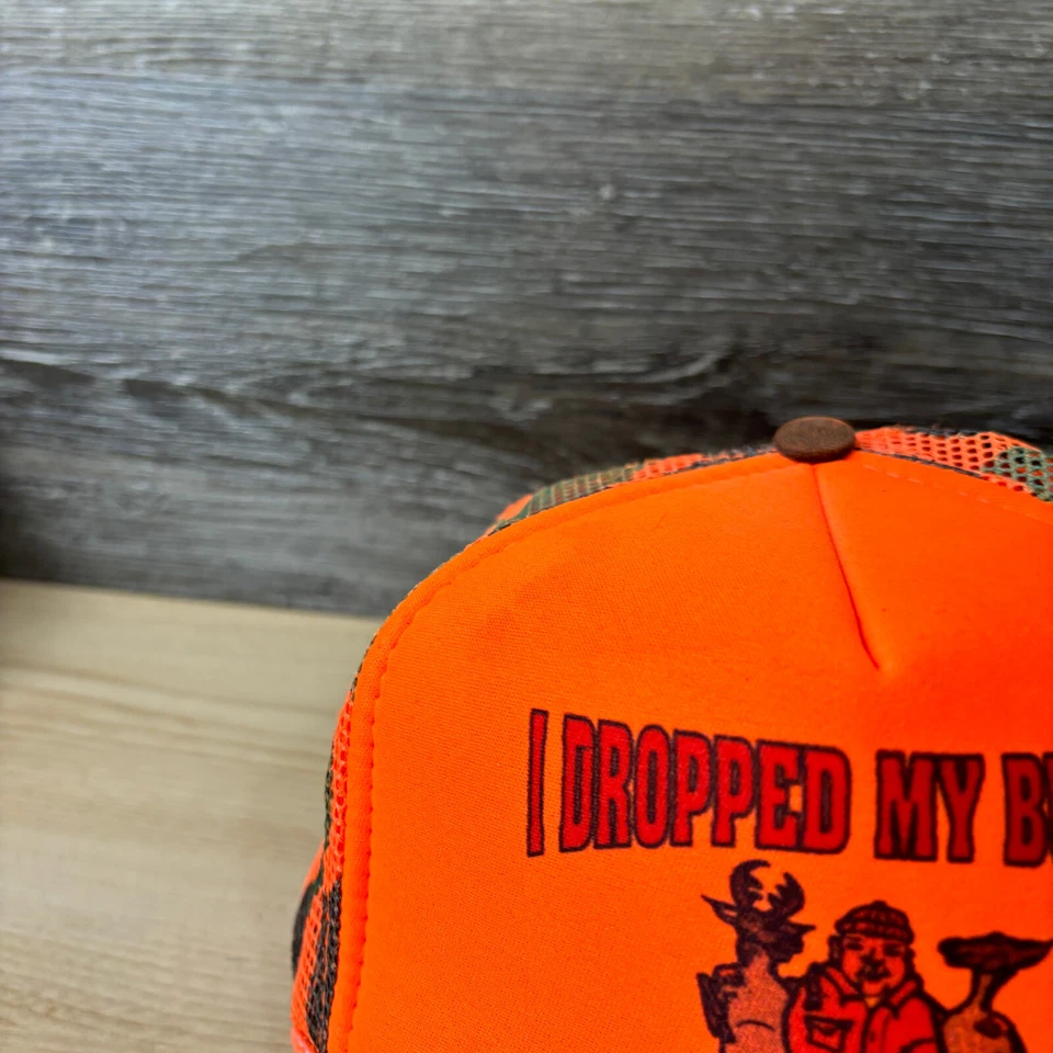 Sombrero de Colección Condado de Itasca Snapback Naranja Trucker Gods Country Minnesota Camuflaje Foto 4 de 4