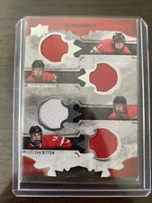 16-17 UD TEAM CANADA JUNIORS HOCKEY QUAD JERSEY JOST-LABERGE-MCLEOD-BITTEN