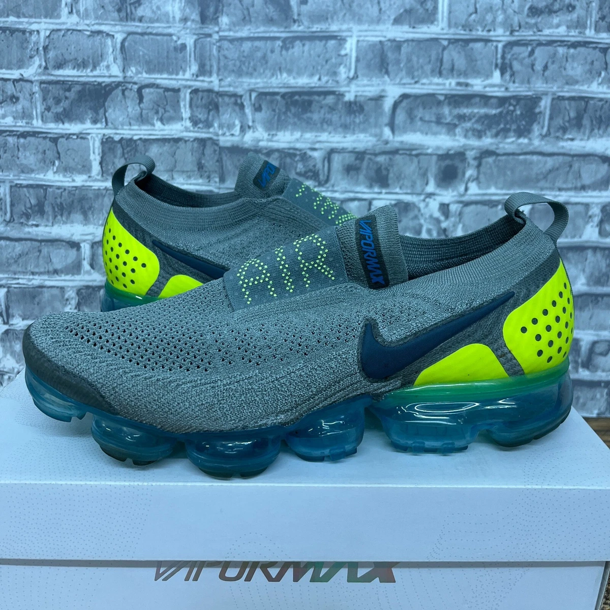 Nike Air Vapormax FK Moc 2 Mica Green Volt-Neo Turq Mens Size 9.5 |