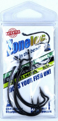 (10) Packs Zoneloc Wide Gap Magnum Worm Fish Hook Size 6/0 ZL140BN-6/0 #TU62 New - Foto 2 di 4