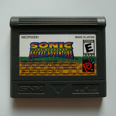 Region Free Neo Geo Pocket Color Sonic the Hedgehog Pocket Adventure ...
