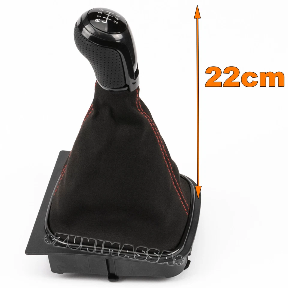 para VW GOLF 5 6 VI PALANCA de CAMBIO 6 VELOCIDADES POMO PERILLA Alcantara FUNDA - Imagen 2 de 4