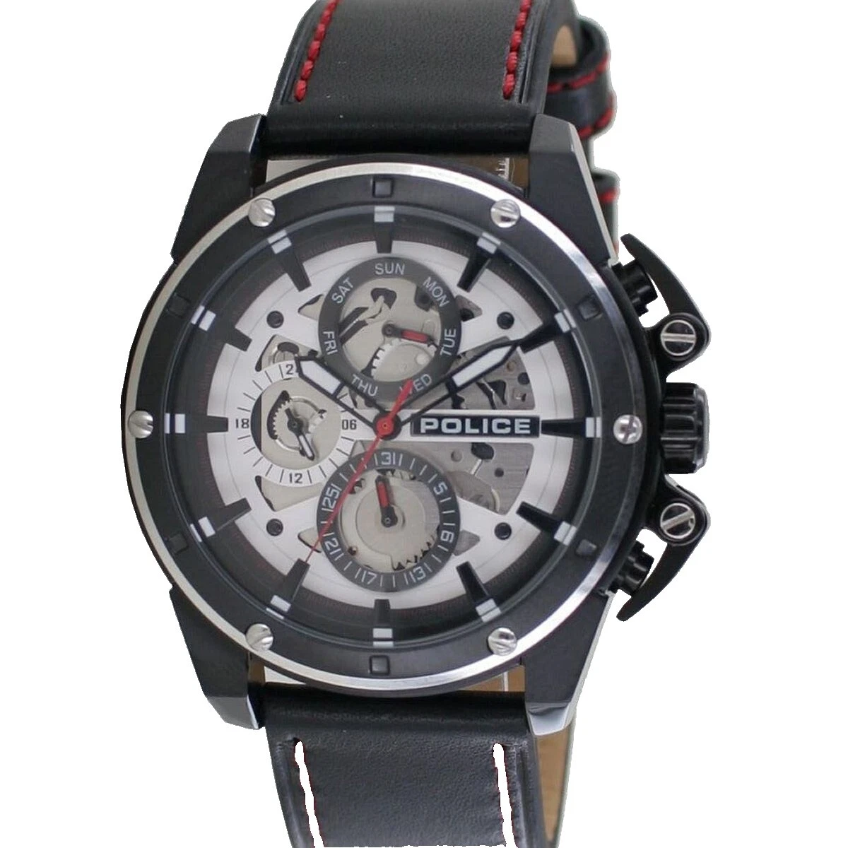 Banda De Plata Acero Inoxidable Police Relojes de pulsera