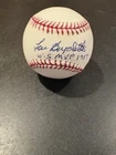 1957 LOU BURDETTE WS MVP SIGNED BASEBALL. BALL IS IN EXCELLENT CONDITION!