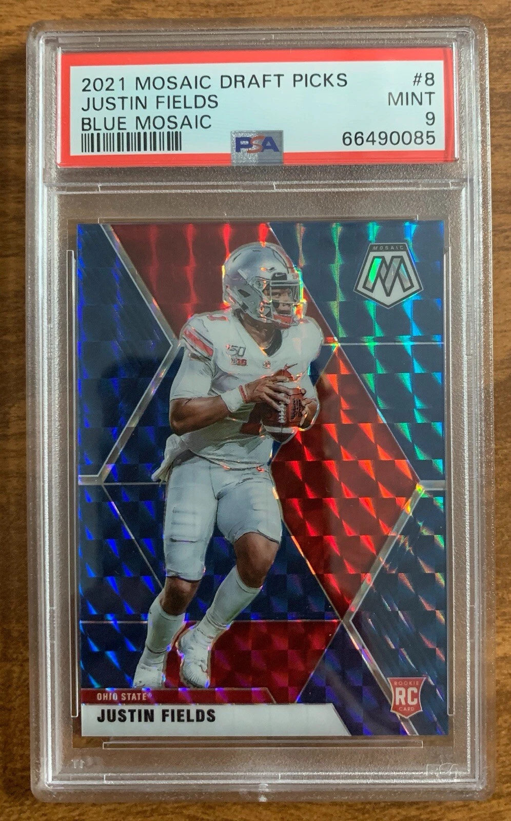 Justin Fields Panini Mosaic Draft Picks #8 Blue Mosaic
