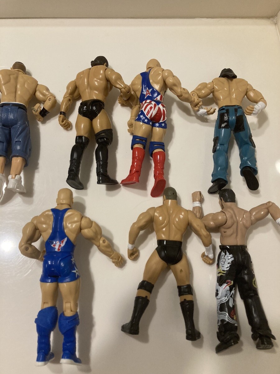 WWE wrestling action figures lot of 7 JAKKS 1999-2003 USED