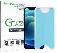 amFilm 2 PK OneTouch Tempered Glass Screen Protector for iPhone 12 Mini 5.4"