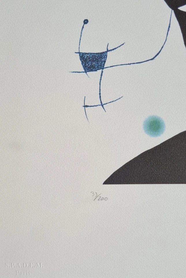 JOAN MIRO * Plate VI from...* 50 x 40 cm * signed lithograph * limited # 33/200 - Bild 4 von 4