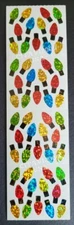 HAMBLY STUDIOS STICKERS SEASONAL PRISMATIC GLITTER MINI CHRISTMAS LIGHTS VINTAGE