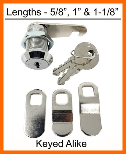 Admiral Compartment Storage Locks Keyed Alike 5/8 1 1-1/8 Cabinet Flat Key Lock