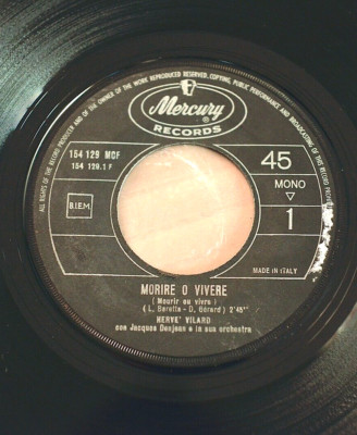Hervé Vilard    Sterben oder Leben / Ich bin nicht Er - 45Runden DE 1966 VINYL VG