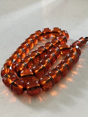 170 gr. Antique Old German Bakelite Tasbih Old Rosary Beads ألمان