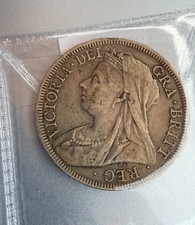 1901 Great Britain Victoria Half Crown - Veiled Head  - 0.925 silver