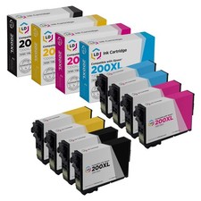 8pk Replacement Cartridges for Epson 200 Ink T200XL 200XL WF-2530 WF-2540 Black