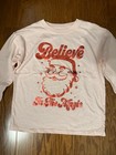 Girls Size 8 SO Christmas Graphic Print Long Cuffed Sleeves Light Pink T-Shirt — photo 2