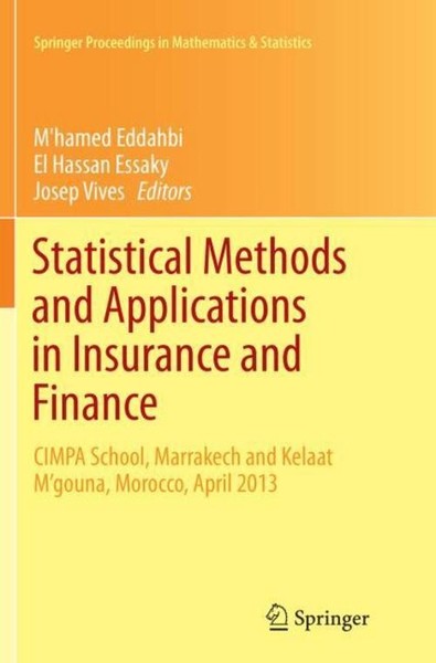 Statistical Methods And Applications In Insurance And Finance Josep Vives-image