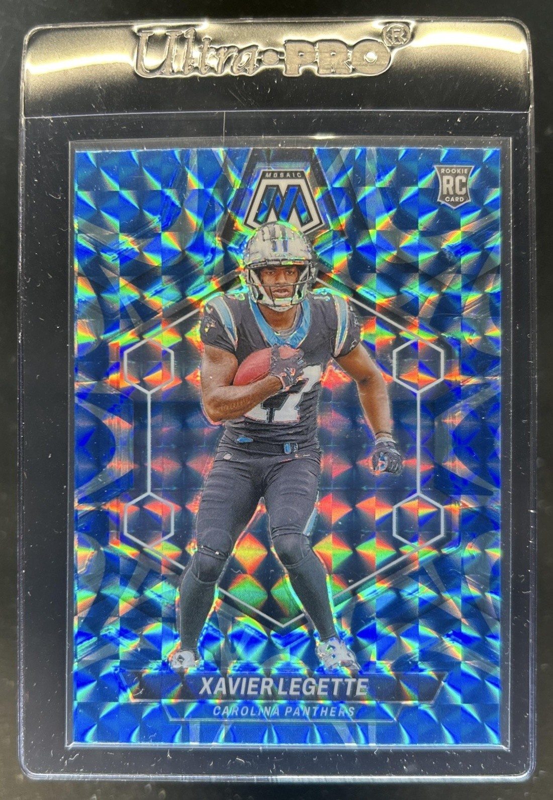 2024 Panini Mosaic Xavier Legette RC Reactive Blue Prizm Rookie #332 Panthers