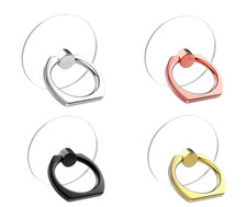 Transparent Phone Ring Holder Stand 360° Rotation Clear Finger Grip Kickstand UK