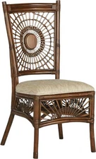 Set 6 Bamboo Dining Chairs Island Sunrise Rattan West Indies SIX Sunburst Ray