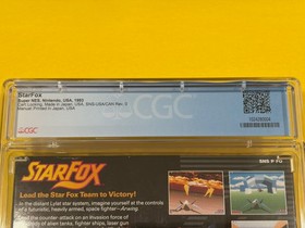 Star Fox (Rev. 0, CGC 8.0 w/9.9 Cart!!!) Super Nintendo SNES not WATA PSA VGA 😊