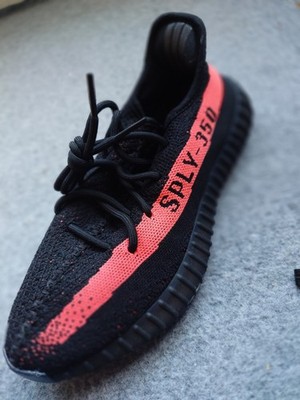 adidas Yeezy Boost 350 V2 SPLY-350 Sneaker Schwarz/Rot EU 42 2/3