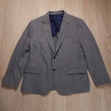 Bonobos Blazer Mens 46S Gray Athletic Fit Fortex Italy Cotton Knit Sport Coat