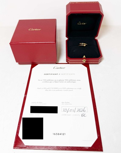 2026 Cartier Juste Un Clou Small Ring 18K Rose Gold 4.3 Grams Size 5 Box Paper