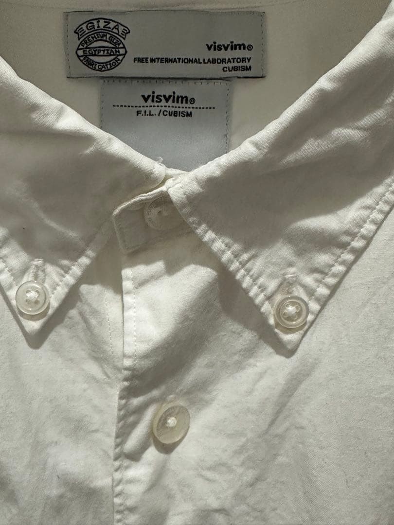 Visvim M size White Beaded Button-Down Shirt Spri… - image 2
