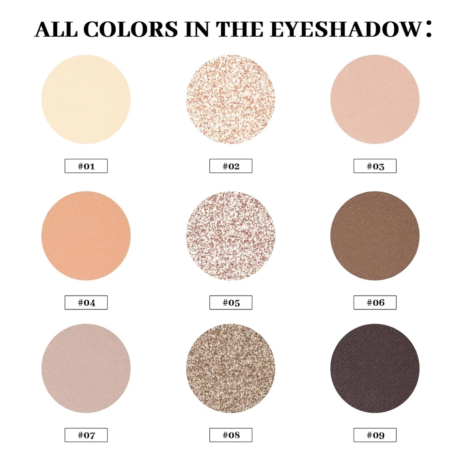 Neutral Eyeshadow Palette, Nude Eyeshadow Palette, Matte Eye Shadow Makeup Palet - Image 2 of 4