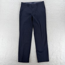 Nautica Pants Mens 32x32 Navy Deck Pant Classic Fit Stretch Casual Chino Cotton