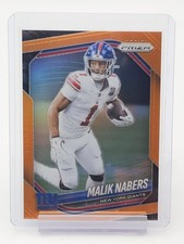 MALIK NABERS 2025 PANINI PRIZM ROOKIE ORANGE /249 #206 NY GIANTS FOOTBALL Q2091