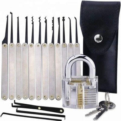 15 PCS Stainless Steel Practice Tools with Transparent Lock Training Model