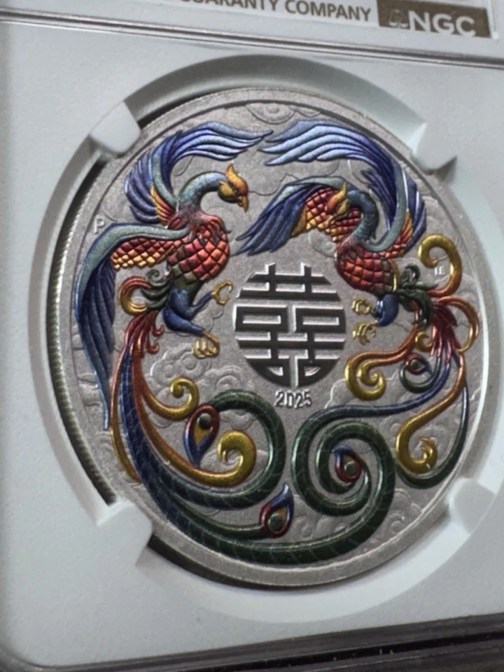 2025-P Australia $1 Myths & Legends Double Phoenix Vivid Graded MS 70 by NGC - Image 2 of 4