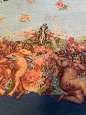 ALL THAT GLITTERS San Francisco Botticelli Cherub Georgette Scarf 18X65 rayon