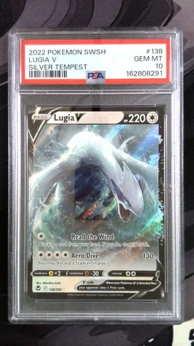 2022 POKEMON SWORD & SHIELD SILVER TEMPEST #138 LUGIA V PSA 10