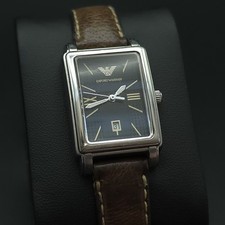 Orologio Emporio Armani AR-0134 Rettangolare Quadrante Nero Quarzo Batteria Nuova