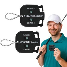 2 Pack Mini Golf Stroke Counter Clicker,Dual Dial Scorekeeper Tool for 2 Play...