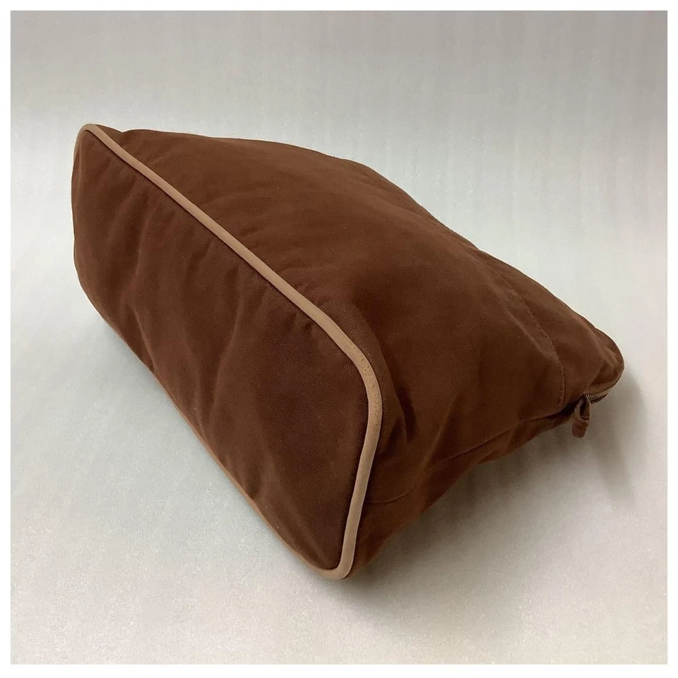 Auténtica bolsa de algodón Hermès Birkin GM marrón usada Foto 3 de 4