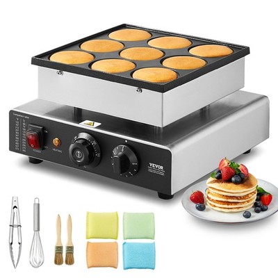 Dutch Pancake Maker 9PCS 76mm Diameter Dorayaki Baker Machine 850W Commerc