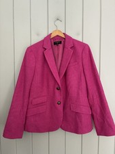 NWOT Talbots Blazer 16P Jacket Magenta Pink Wool Blend Fall Spring Business NEW