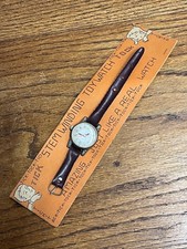 Vintage 1950s Tick Tock Stem Winding Toy Watch Novelty Japan NOS NEW on Card