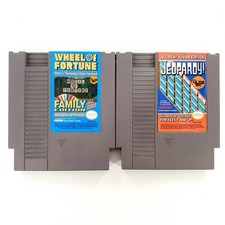 Wheel Of Fortune Family Edition & Jeopardy Junior Edition Nintendo NES Tested